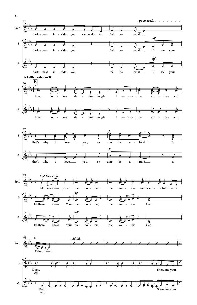 True Colors - A Cappella