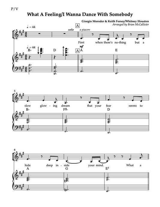What A Feeling/I Wanna Dance With Somebody